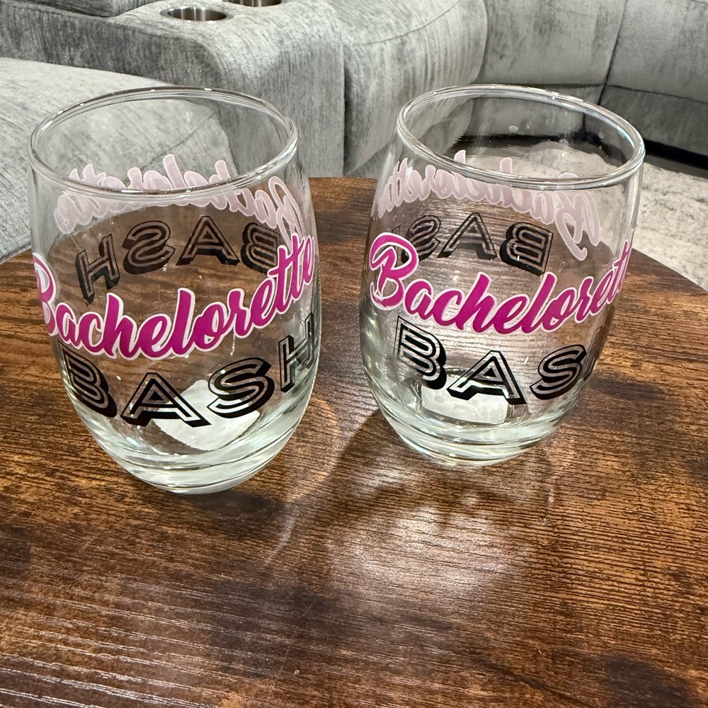 Bachelorette Bash Stemless Wine Glasses